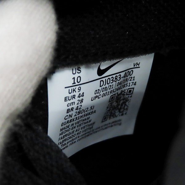 実際に弊社で買取させて頂いた【未使用】NIKE×FRAGMENT DESIGN/ナイキ×フラグメントデザイン DUNK HI/ダンク ハイ ミッドナイトネイビー DJ0383-400/28の画像 5枚目