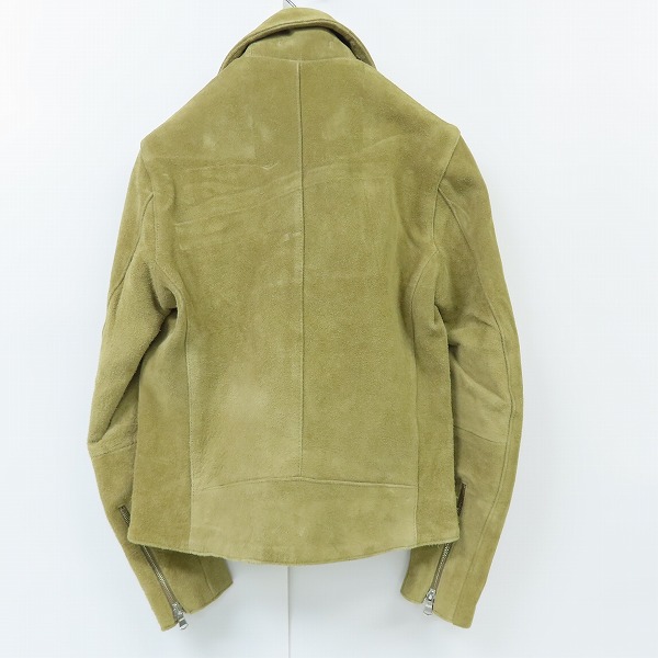 実際に弊社で買取させて頂いたUNITED ARROWS green label relaxing/ユナイテッドアローズ 牛革 スウェードレザーダブルライダースジャケット/Sの画像 1枚目