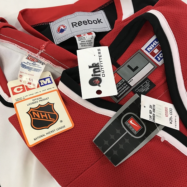 実際に弊社で買取させて頂いた【おまとめ/未使用含む】カナダ代表/CCCP/Rockford IceHogs 他 アイスホッケー ユニフォーム/ゲームシャツ 等の画像 2枚目