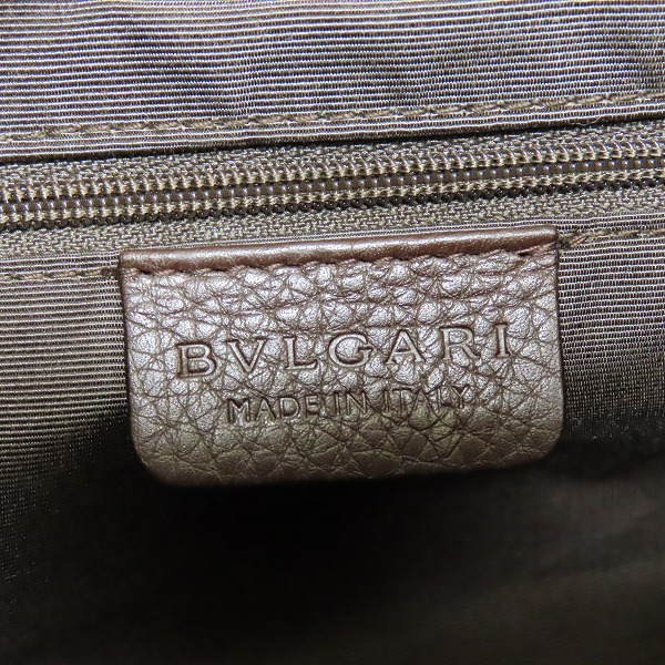 実際に弊社で買取させて頂いたBVLGARI/ブルガリ ロゴマニア ハンドバッグ キャンバス×レザーの画像 5枚目