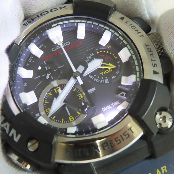 実際に弊社で買取させて頂いたG-SHOCK/Gショック MASTER OF G FROGMAN/フロッグマン Bluetooth 電波ソーラー GWF-A1000-1A2JFの画像 5枚目