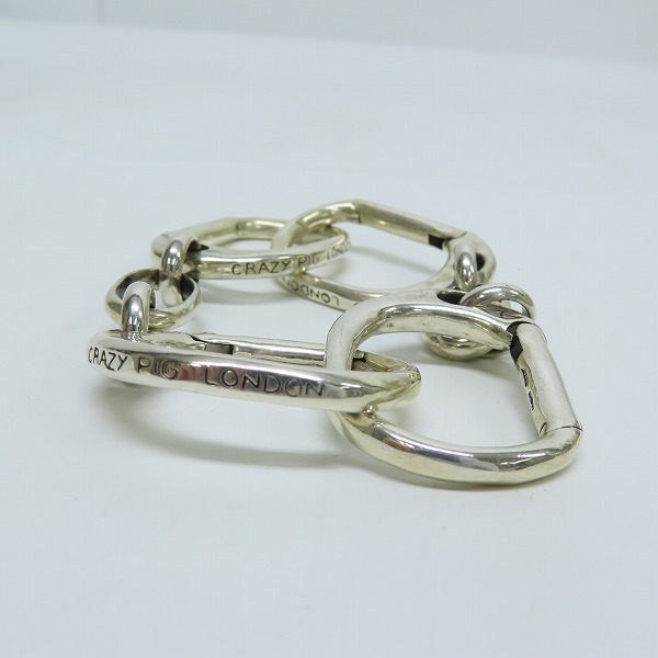 実際に弊社で買取させて頂いたCRAZY PIG/クレイジーピッグ ラージハンドカフリンクブレスレットの画像 2枚目