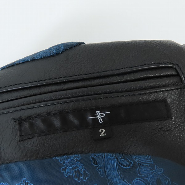 実際に弊社で買取させて頂いたNO ID/ノーアイディー SMOKE-BLZ カウレザーライダースジャケット 841030-358L/2の画像 2枚目