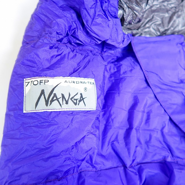 実際に弊社で買取させて頂いたNANGA/ナンガ AURORA-TEX 770FP ダウンシュラフ 寝袋 寝具 キャンプ/アウトドア の画像 2枚目
