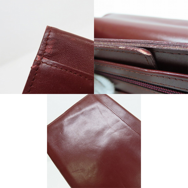 実際に弊社で買取させて頂いたCartier/カルティエ マストライン レザー 二つ折り長財布/クラッチバッグの画像 9枚目