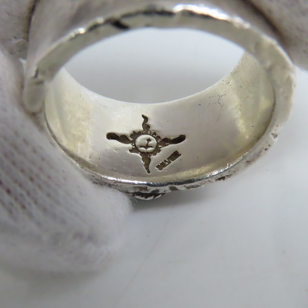 実際に弊社で買取させて頂いたFIRST ARROWS/ファーストアローズ ターコイズ付 ベアロックリング 21.5号の画像 6枚目