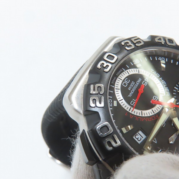 実際に弊社で買取させて頂いたTAG Heuer/タグホイヤー FORMULA1/フォーミュラ1 クロノグラフ CAH1110 RWX2698【動作未確認】の画像 4枚目