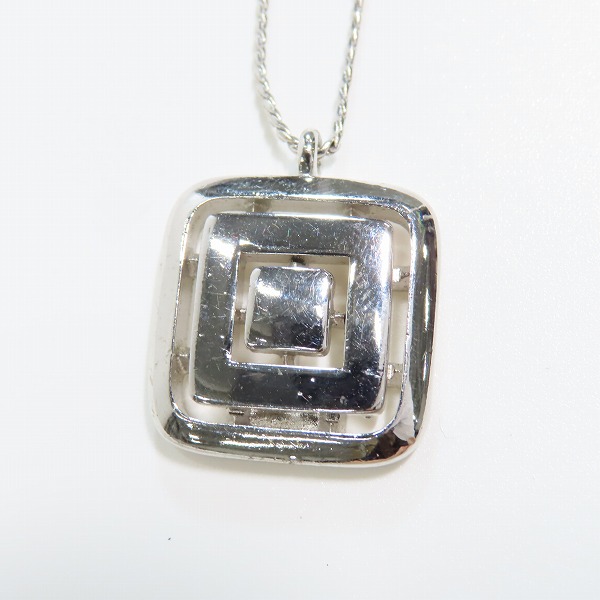 実際に弊社で買取させて頂いたGIVENCHY/ジバンシー スクエア シルバー ネックレスの画像 1枚目