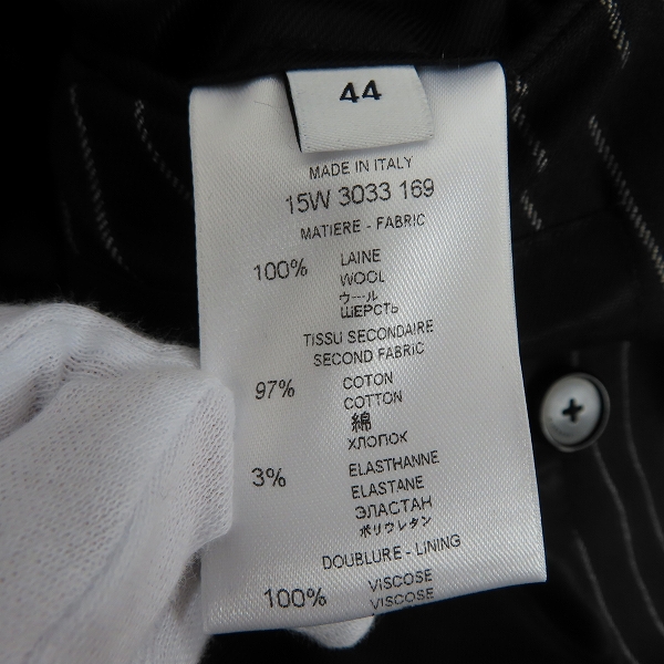 実際に弊社で買取させて頂いた【JPタグ】GIVENCHY/ジバンシー ストライプ テーラードジャケット/44の画像 3枚目