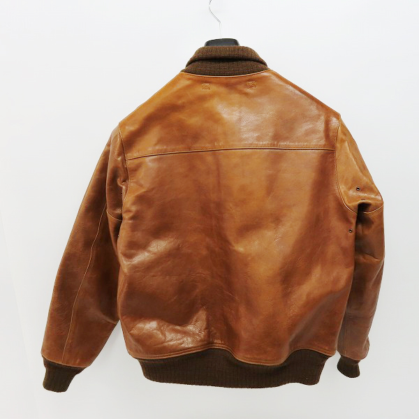実際に弊社で買取させて頂いたBUZZ RICKSON'S/バズリクソンズ BRONCO HIDE/ブロンコ ハイド 馬革 A-1 レザーフライトジャケット/42の画像 1枚目