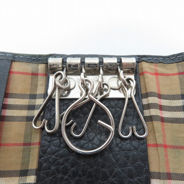 実際に弊社で買取させて頂いたBurberrys/バーバリーズ チェック柄 4連キーケースの画像 4枚目