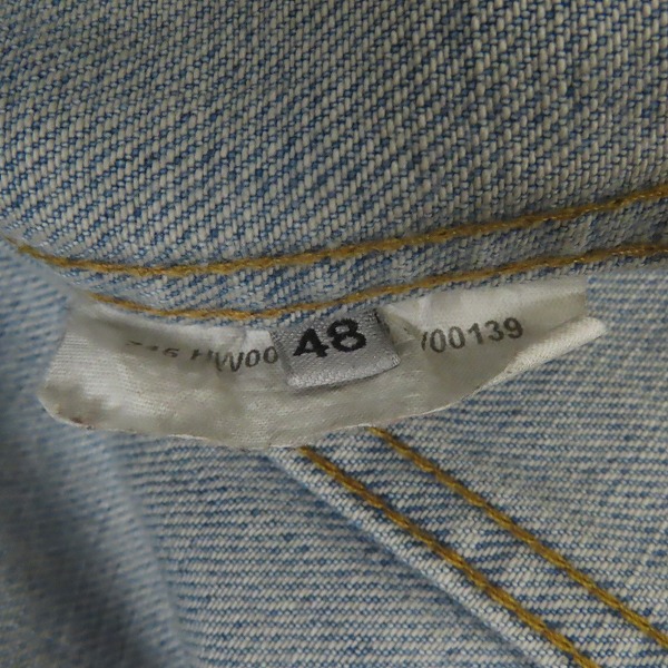 実際に弊社で買取させて頂いたHELMUT LANG/ヘルムートラング デニムジャケット/48の画像 3枚目