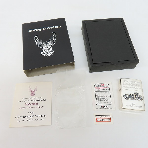 実際に弊社で買取させて頂いたZIPPO/ジッポー HARLEY DAVIDSON/ハーレーダビッドソン 95TH ANNIVERSARY 5号車 96年製の画像 6枚目