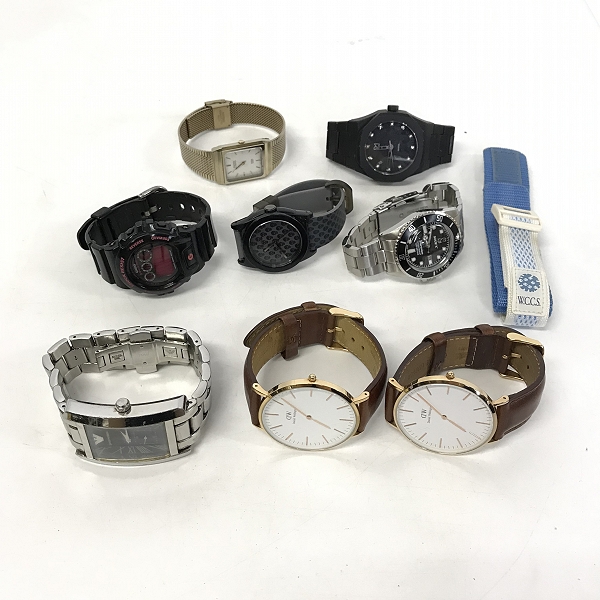 実際に弊社で買取させて頂いた【おまとめ/動作未確認】G-SHOCK/エンポリオアルマーニ/ダニエルウェリントン 他 腕時計/ベルト