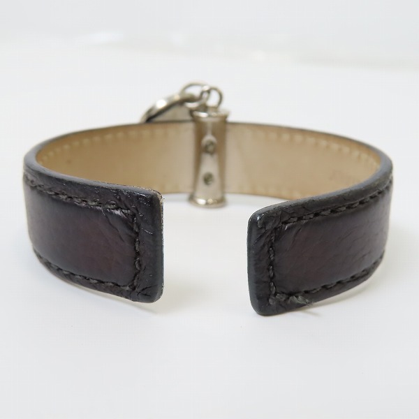 実際に弊社で買取させて頂いたBVLGARI/ブルガリ レザー コンビ バングルの画像 4枚目