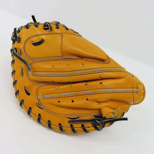 実際に弊社で買取させて頂いたHi-Gold/ハイゴールド 己極 軟式 捕手用/キャッチャーミット 野球グラブ/グローブ OKG-602Mの画像 1枚目