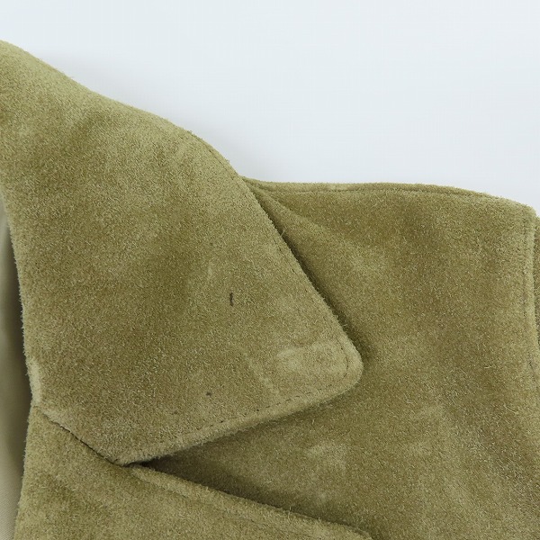 実際に弊社で買取させて頂いたUNITED ARROWS green label relaxing/ユナイテッドアローズ 牛革 スウェードレザーダブルライダースジャケット/Sの画像 6枚目