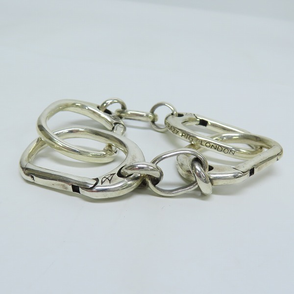 実際に弊社で買取させて頂いたCRAZY PIG/クレイジーピッグ ラージハンドカフリンクブレスレットの画像 3枚目