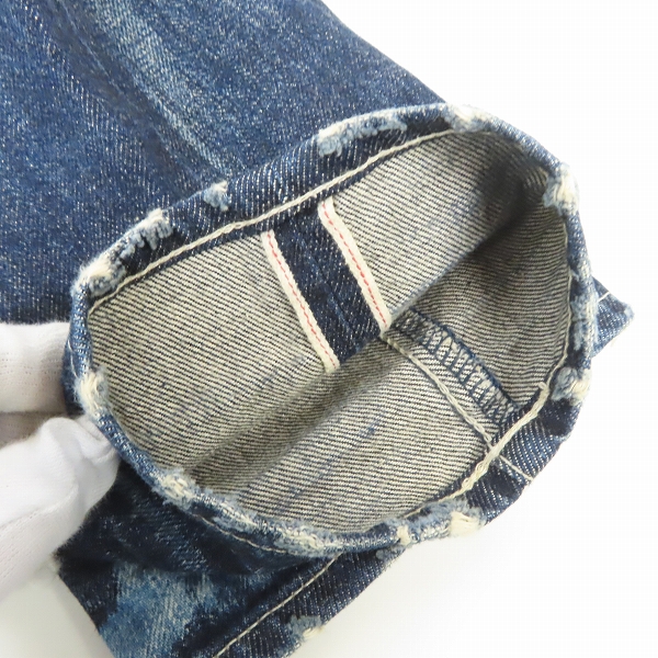 実際に弊社で買取させて頂いたVANQUISH×Fragment Design/ヴァンキッシュ×フラグメントデザイン RIGID REGULAR STRAIGHT デニムパンツ VFP2018/28の画像 9枚目