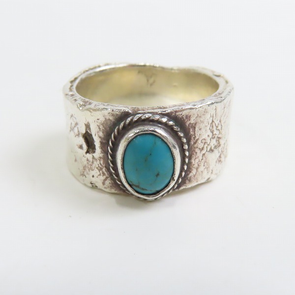 実際に弊社で買取させて頂いたFIRST ARROWS/ファーストアローズ ターコイズ付 ベアロックリング 21.5号の画像 1枚目