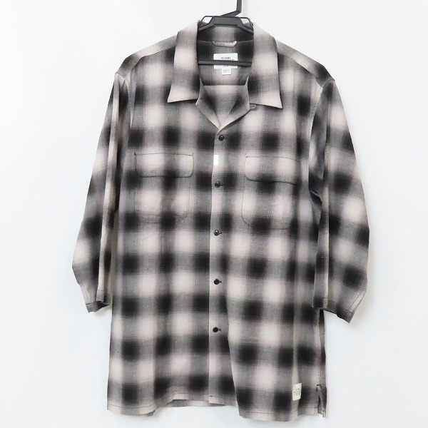 実際に弊社で買取させて頂いたTHE CRIME/クライミー オープンカラー チェック シャツ/XL