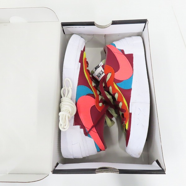 実際に弊社で買取させて頂いたNIKE×SACAI×KAWS/ナイキ×サカイ×カウズ BLAZER LOW/ブレーザー ロー Team Red/チームレッド DM7901-600/27の画像 7枚目
