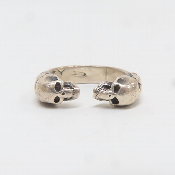 実際に弊社で買取させて頂いたCRAZY PIG/クレイジーピッグ  2スカル チューダー リング 14号の画像 3枚目