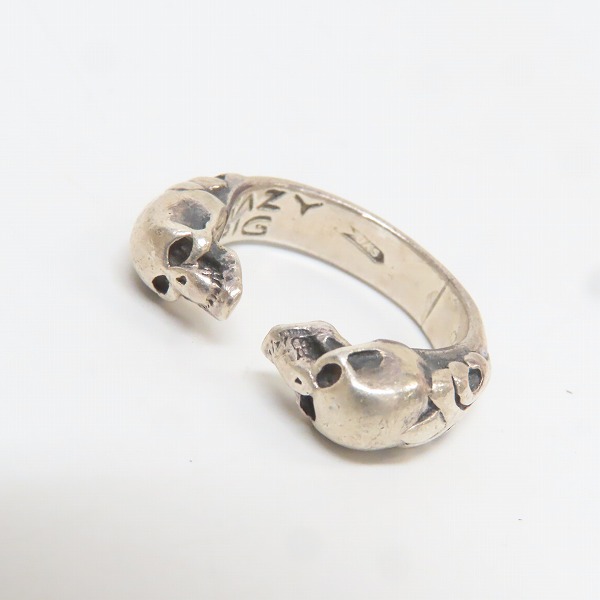 実際に弊社で買取させて頂いたCRAZY PIG/クレイジーピッグ  2スカル チューダー リング 14号