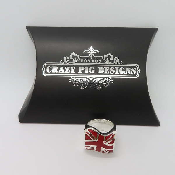 実際に弊社で買取させて頂いた【証明書】CRAZY PIG/クレイジーピッグ UINION JACK RING  ユニオンジャックジャックリング 21号の画像 8枚目