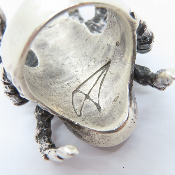 実際に弊社で買取させて頂いたCRAZY PIG/クレイジーピッグ Crystal Tarantula Ring/クリスタル タランチュラ リング/16号の画像 5枚目