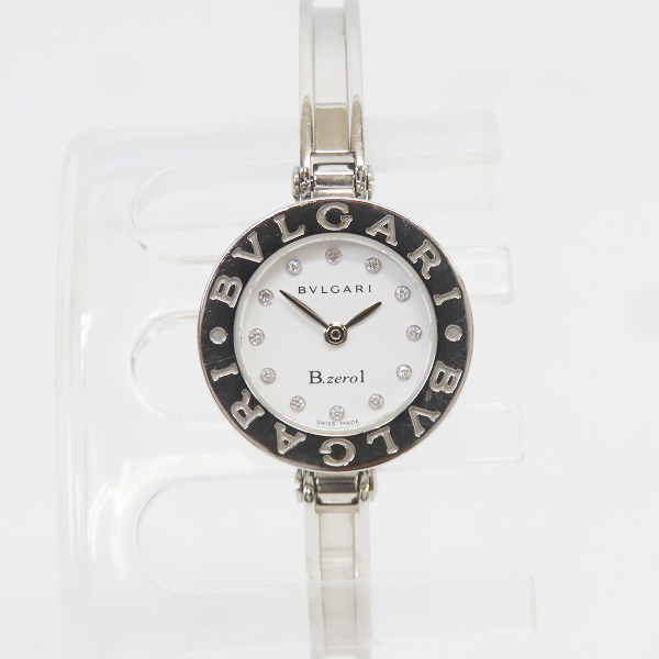 実際に弊社で買取させて頂いたBVLGARI/ブルガリ Bzero1ビーゼロワン 12Pダイヤ 腕時計 ステンレススチール クオーツ 白文字盤 BZ22S【動作未確認】の画像 1枚目