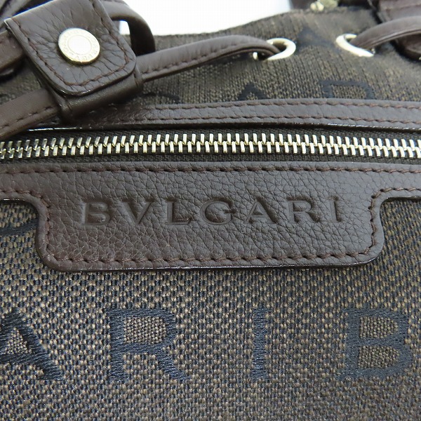 実際に弊社で買取させて頂いたBVLGARI/ブルガリ ロゴマニア ハンドバッグ キャンバス×レザーの画像 3枚目