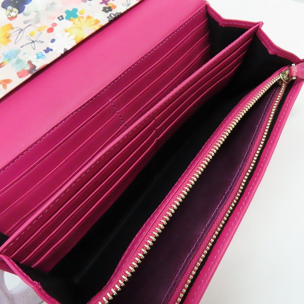 実際に弊社で買取させて頂いたPaul Smith/ポール スミス レザー二つ折り長財布 ピンク系の画像 5枚目