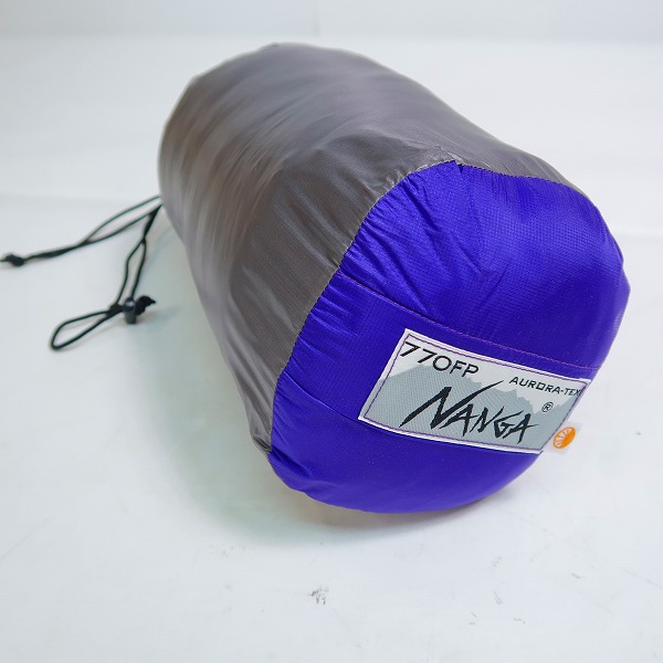 実際に弊社で買取させて頂いたNANGA/ナンガ AURORA-TEX 770FP ダウンシュラフ 寝袋 寝具 キャンプ/アウトドア の画像 7枚目