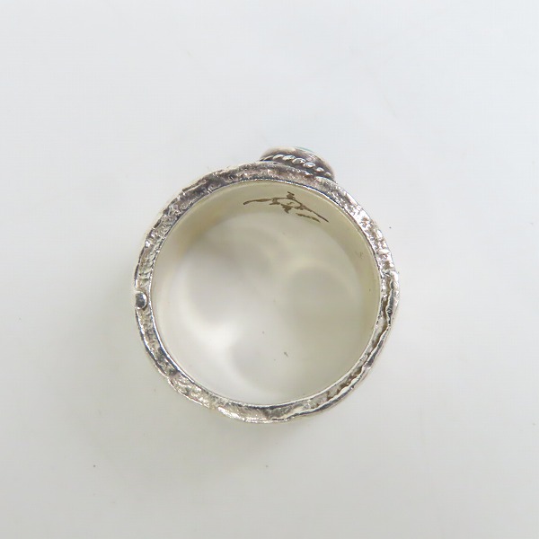 実際に弊社で買取させて頂いたFIRST ARROWS/ファーストアローズ ターコイズ付 ベアロックリング 21.5号の画像 5枚目