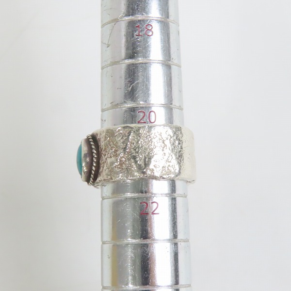 実際に弊社で買取させて頂いたFIRST ARROWS/ファーストアローズ ターコイズ付 ベアロックリング 21.5号の画像 7枚目