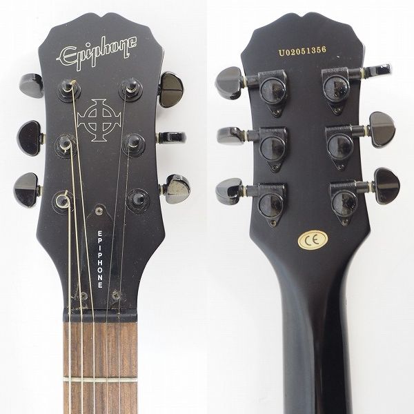 実際に弊社で買取させて頂いた★Epiphone/エピフォン Goth Les Paul Studio Pitch Black/ゴシック レスポール スタジオ ピッチブラック ギグケース付の画像 2枚目