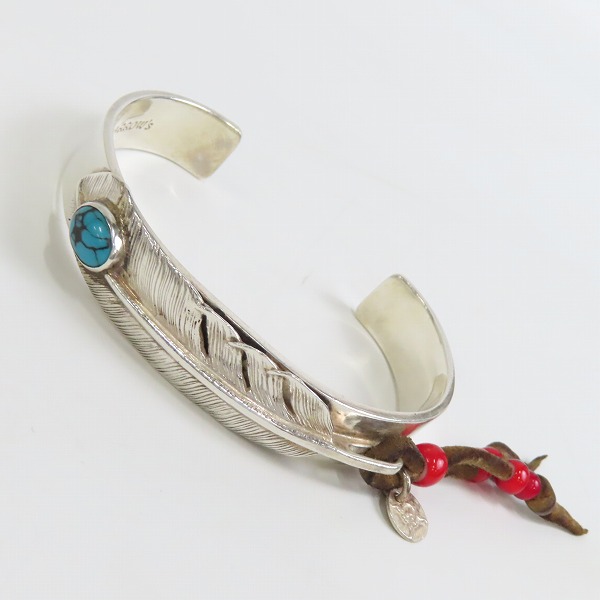 実際に弊社で買取させて頂いたFIRST ARROWS/ファーストアローズ フェザーバングル ターコイズ レザーストラップ