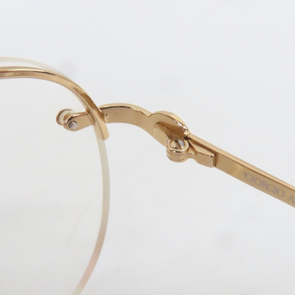 実際に弊社で買取させて頂いたGIORGIO ARMANI/ジョルジオ アルマーニ 度入り 眼鏡/メガネフレーム ハーフリム 61-794の画像 5枚目