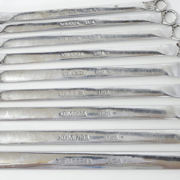 実際に弊社で買取させて頂いたSNAP-ON/スナップオン XBM810A/1012A/1113A/1214A/1315A/1417A/1618A/1719A/2224A めがねレンチ 9点セットの画像 2枚目