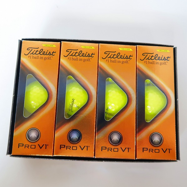 実際に弊社で買取させて頂いた【未使用】Titleist/タイトリスト PRO V1 2022 ゴルフボール YELLOW 1ダース