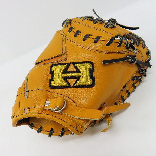 実際に弊社で買取させて頂いたHi-Gold/ハイゴールド 己極 軟式 捕手用/キャッチャーミット 野球グラブ/グローブ OKG-602M