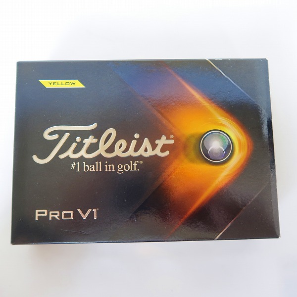 実際に弊社で買取させて頂いた【未使用/オウンネーム】Titleist/タイトリスト PRO V1 2022 ゴルフボール YELLOW 1ダースの画像 2枚目