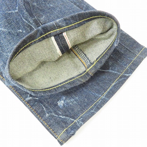 実際に弊社で買取させて頂いたVANQUISH × Fragment Design/ヴァンキッシュ×フラグメントデザイン THREE YEARS WASH デニムパンツ VFP1038/28の画像 9枚目