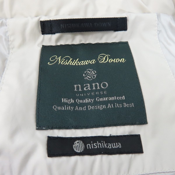 実際に弊社で買取させて頂いたNISHIKAWA DOWN×nano universe/西川ダウン×ナノユニバース ダウンジャケット 669-9214002/36の画像 2枚目