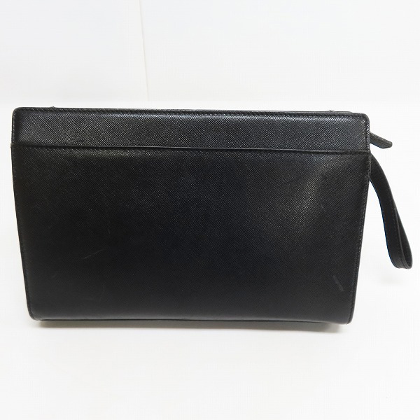 実際に弊社で買取させて頂いたBurberry/バーバリー レザー セカンドバッグ クラッチバッグ ブラックの画像 1枚目