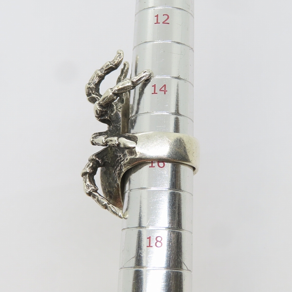 実際に弊社で買取させて頂いたCRAZY PIG/クレイジーピッグ Crystal Tarantula Ring/クリスタル タランチュラ リング/16号の画像 8枚目