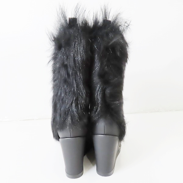 実際に弊社で買取させて頂いたCELINE/セリーヌ ファー ベルト ウェッジ ヒール ブーツ/37.5の画像 1枚目