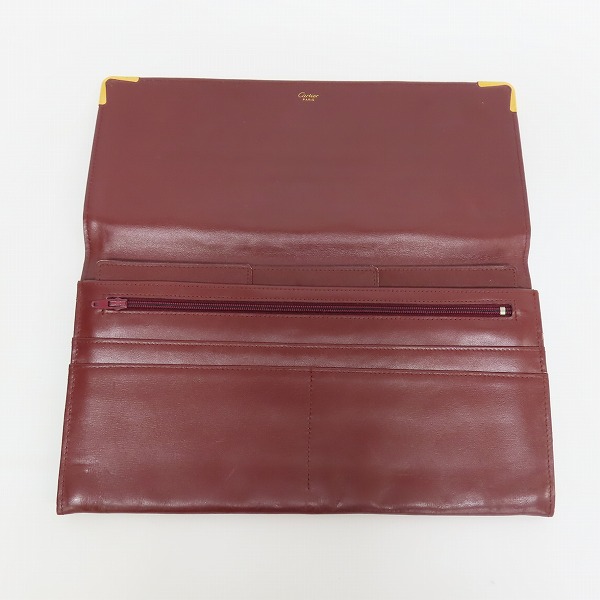 実際に弊社で買取させて頂いたCartier/カルティエ マストライン レザー 二つ折り長財布/クラッチバッグの画像 4枚目