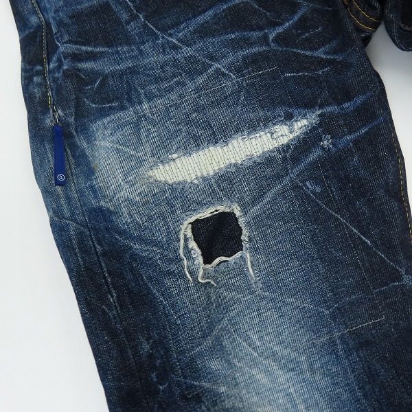 実際に弊社で買取させて頂いたVANQUISH × Fragment Design/ヴァンキッシュ×フラグメントデザイン THREE YEARS WASH デニムパンツ VFP1038/28の画像 7枚目